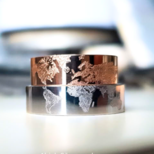 Abielusõrmused maailmakaardiga